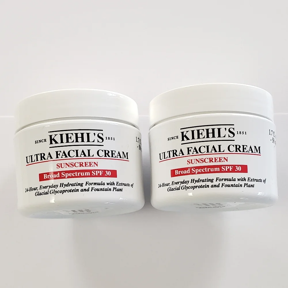 x2 Kiehl's Sunscreen Ultra Facial Cream 100 ml total - Picture 1 of 10